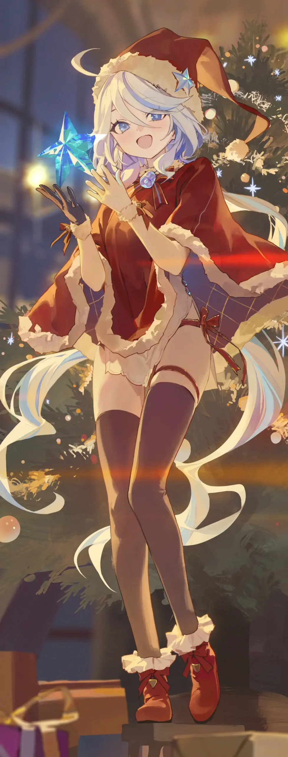 Furina hentai noel gợi cảm cầm ngôi sao xanh váy ngắn tất đùi đen Furina hentai noel gợi cảm cầm ngôi sao xanh váy ngắn tất đùi đen