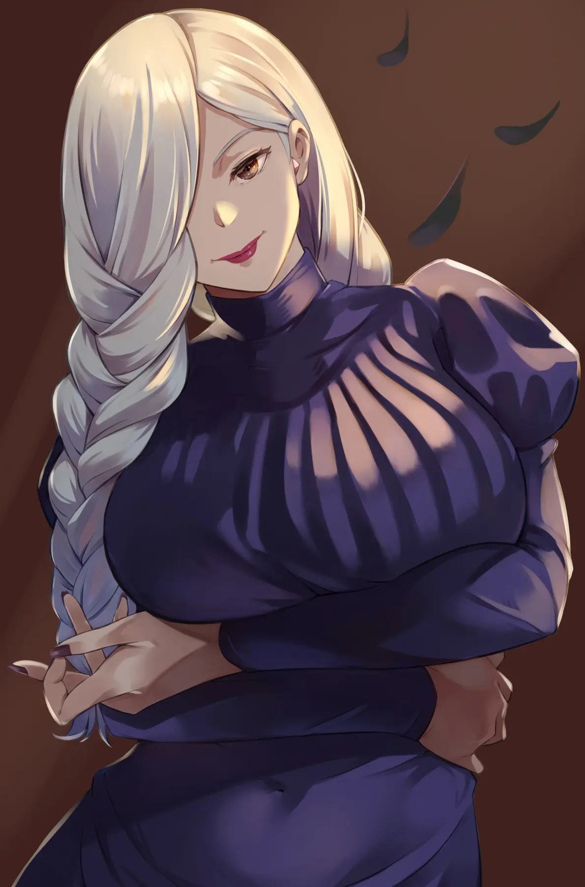 Hentai mei mei tóc trắng bện váy tím bó sát ngực khủng nụ cười quyến rũ Hentai mei mei tóc trắng bện váy tím bó sát ngực khủng nụ cười quyến rũ